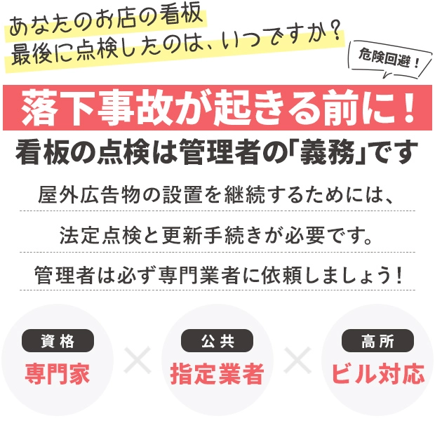 看板点検プランのコンセプト