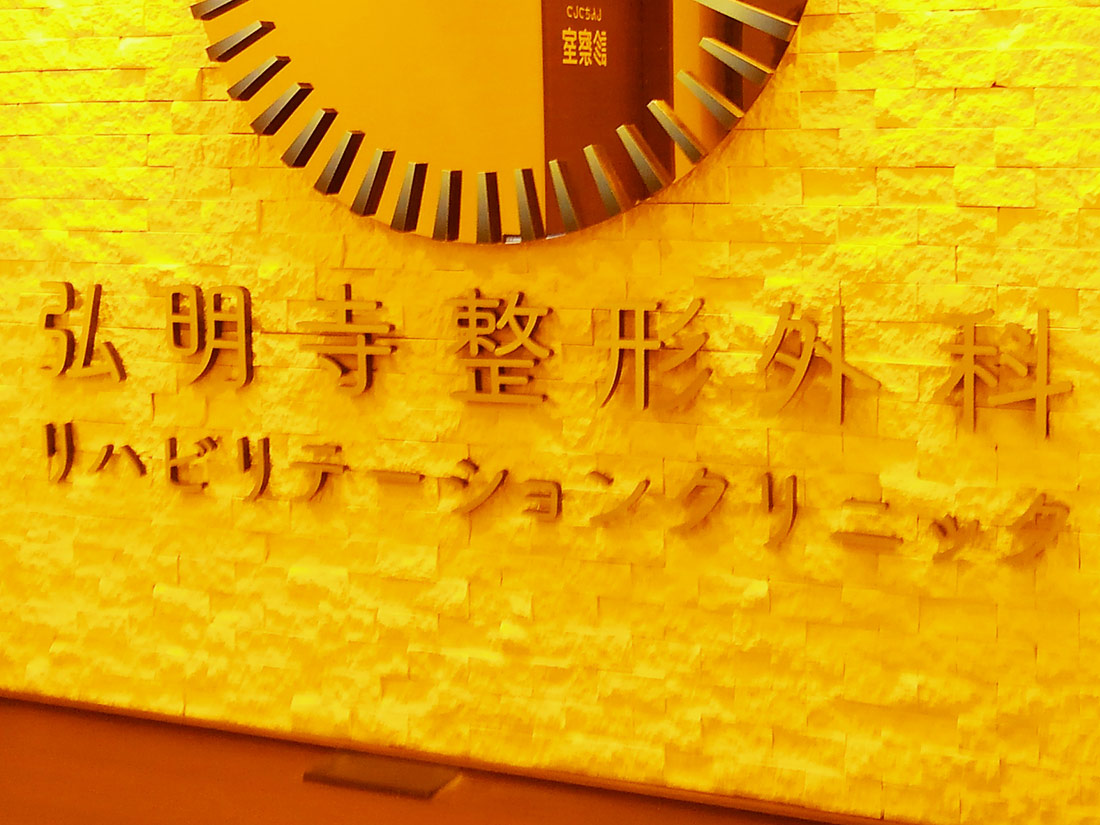 （神奈川県横浜市：弘明寺整形外科リハビリテーションクリニック様）立体文字看板の施工実績写真