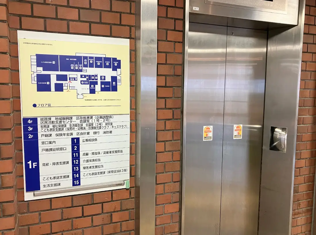 横浜市港北区役所様の案内板