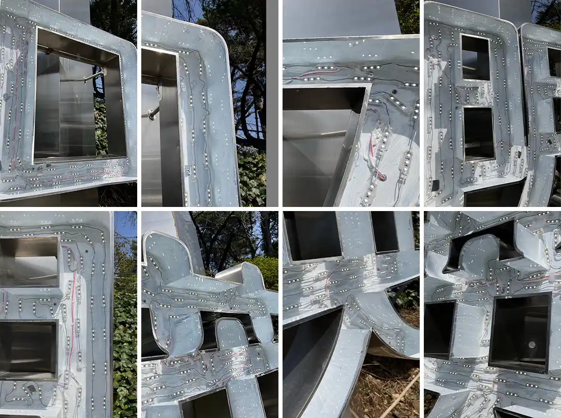 英明フロンティア中学校・高等学校様の内照式看板